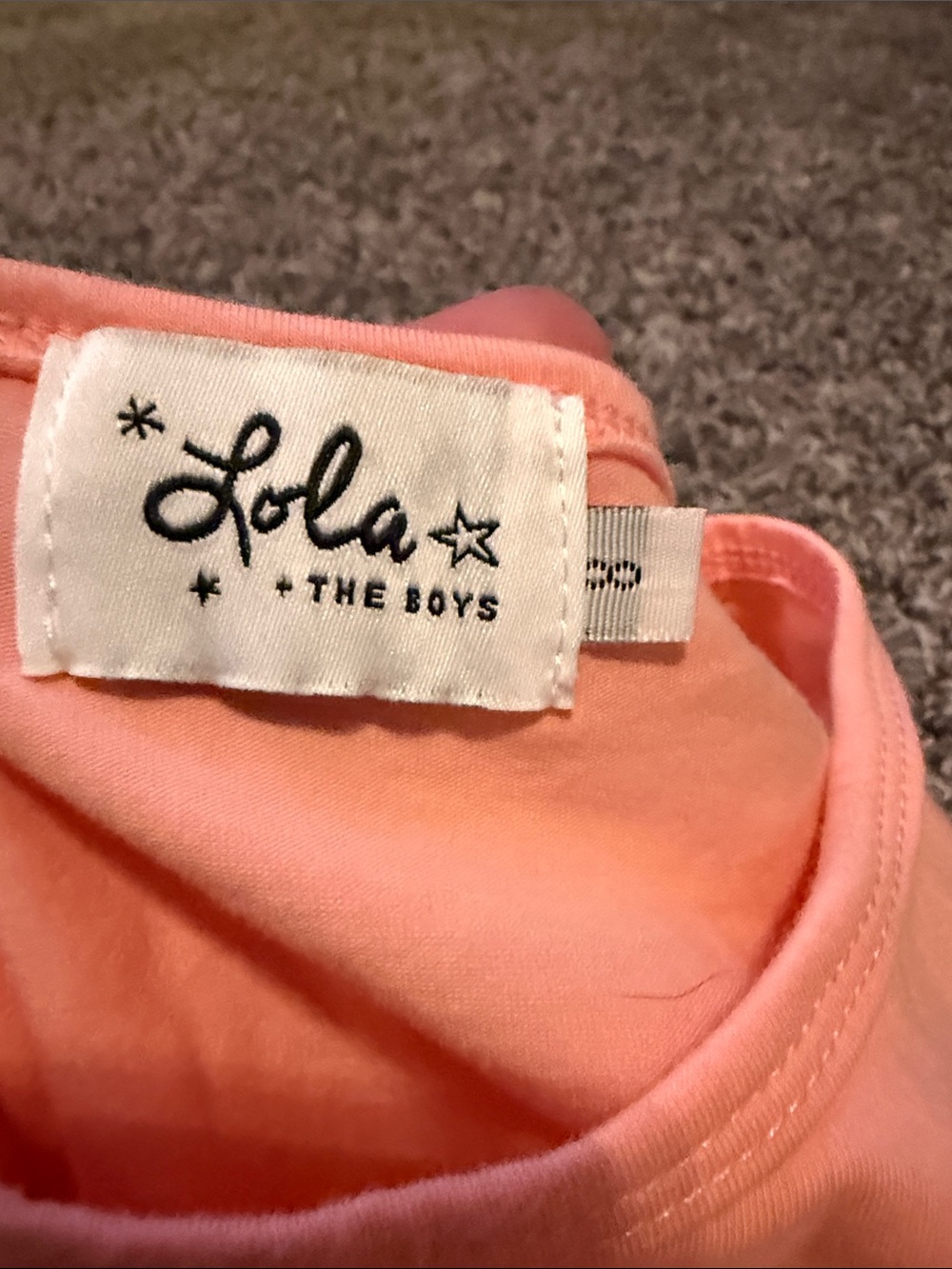 Lola + The Boys Peach Sequin "VACAY MODE" Tank - Picture 2 of 2